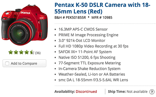 Pentax-K-50-DSLR-camera-discontinued