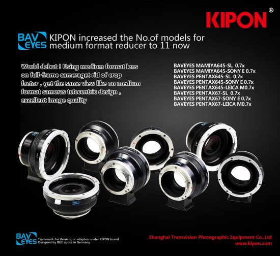 Kipon Baveyes adapters for Pentax medium format lenses 2