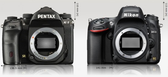 Pentax K-1 vs Nikon D610