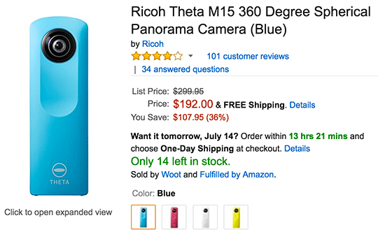 Ricoh-Theta-M15-360-spherical-camera-sale