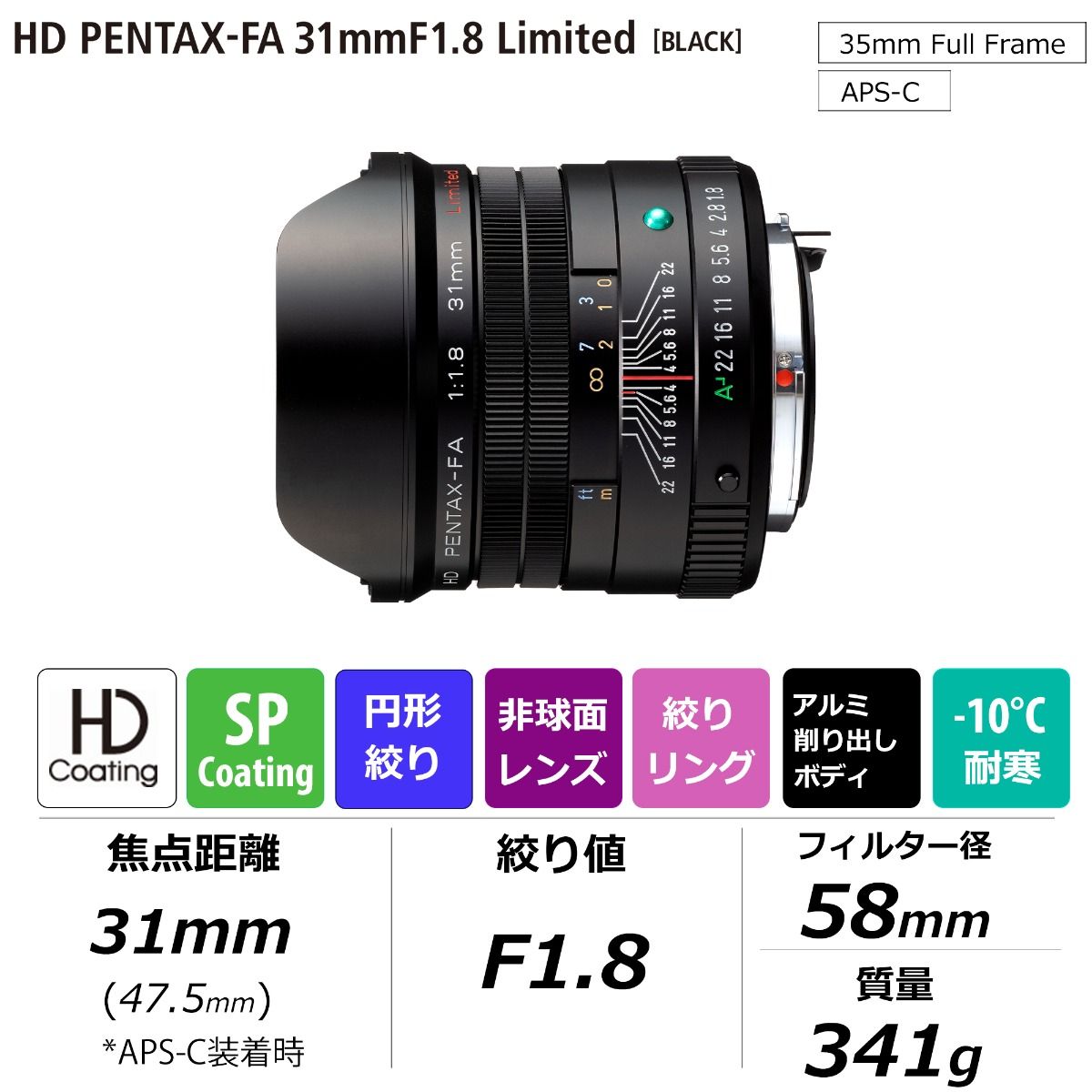 PENTAX FA31F1.8AL LTD/B-