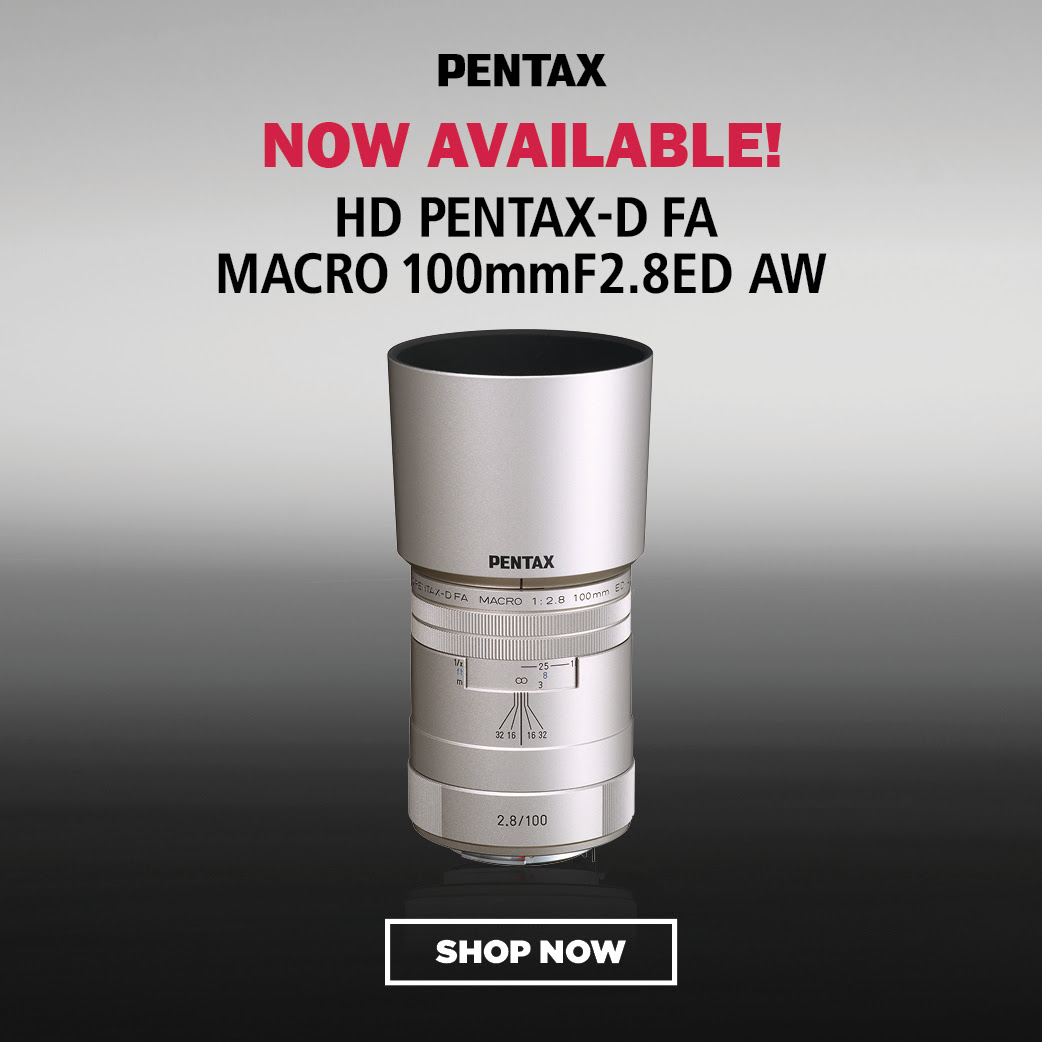 The new HD Pentax D FA Macro 100mm f/2.8 ED AW lens is now in