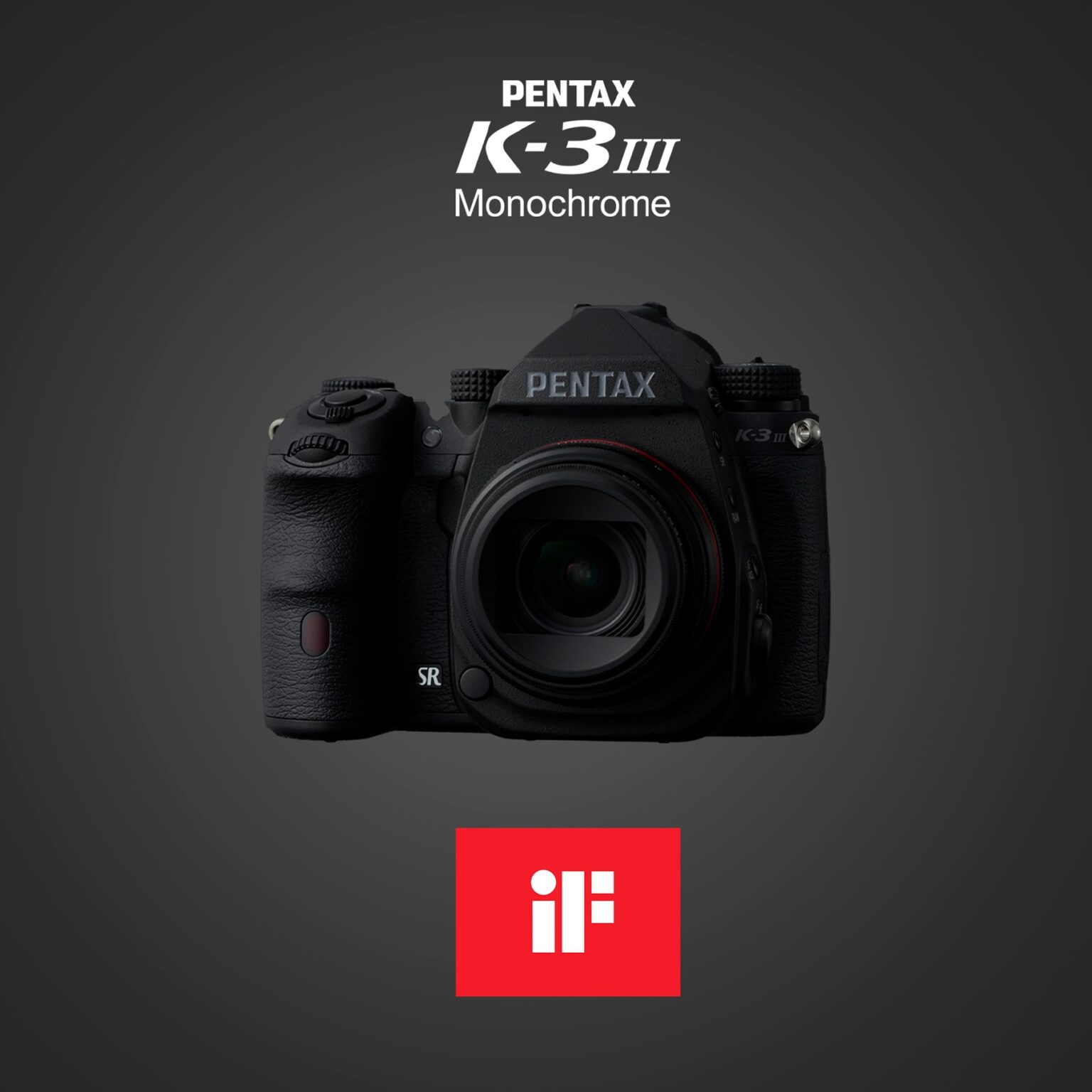 Pentax K-3 Mark III Monochrome DSLR camera won the 2024 iF Design Award ...